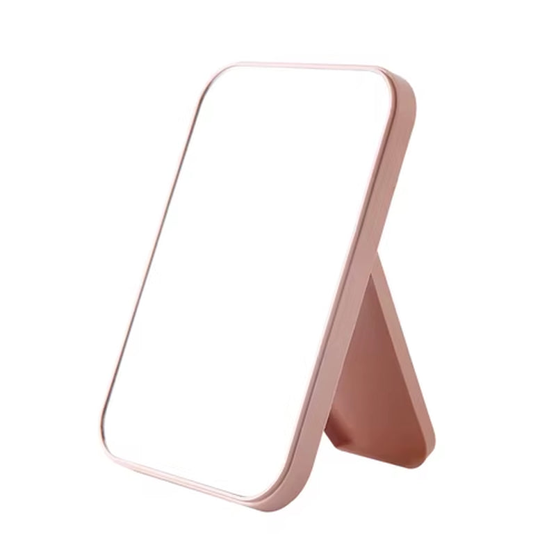 Portable folding makeup mirror – perfect for desktops, dorms, and kids' dressing tables.