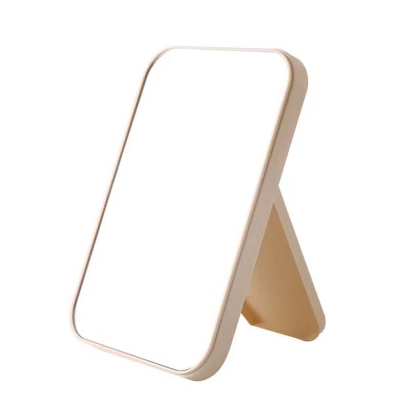 Portable folding makeup mirror – perfect for desktops, dorms, and kids' dressing tables.