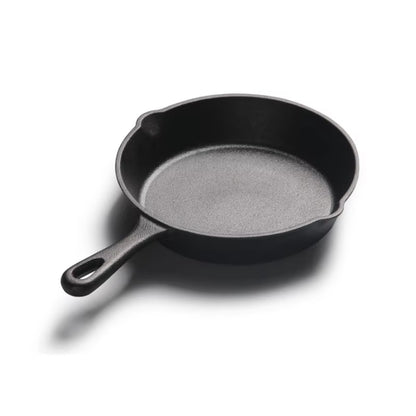 Preseasoned Cast Iron Skillets in 14cm, 16cm, 20cm, and 26cm sizes – perfect for frying, searing, and baking. Durable, heat-retentive cookware for all stovetops and ovens. Ready to use out of the box.
