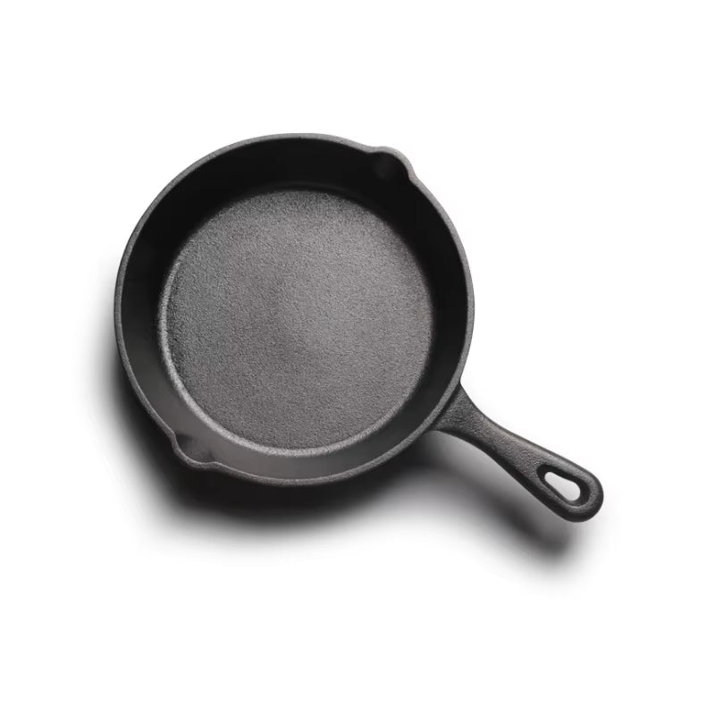 Preseasoned Cast Iron Skillets in 14cm, 16cm, 20cm, and 26cm sizes – perfect for frying, searing, and baking. Durable, heat-retentive cookware for all stovetops and ovens. Ready to use out of the box.