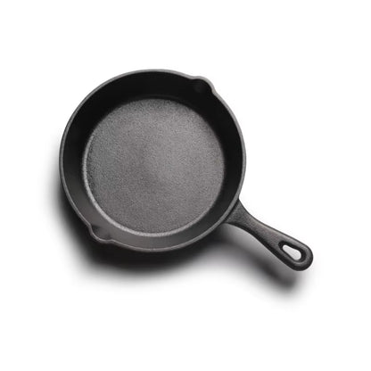 Preseasoned Cast Iron Skillets in 14cm, 16cm, 20cm, and 26cm sizes – perfect for frying, searing, and baking. Durable, heat-retentive cookware for all stovetops and ovens. Ready to use out of the box.