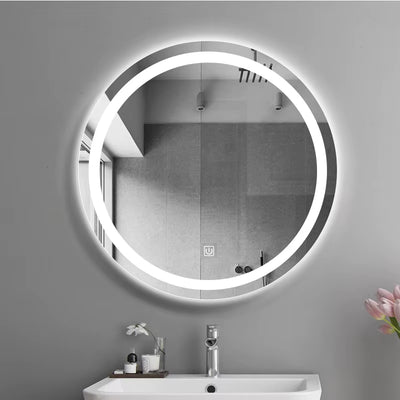 3000K-6000K LED Bathroom Mirror Makeup Mirror 3 Color Light Multifunction with Defogging Bluetooth Speaker for Home Decoration