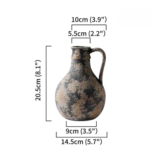 Ceramic Vase for Home Decoration 25.8CM High Flower Vases for Dried Flowers Vintage Style Ceramics & Pottery for Room