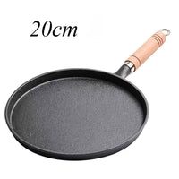 23Cm Cast Iron Frying Pan Uncoated Non-Stick Egg Pancake Pan Crepe Maker Steak Frying Pot Gas Induction Cooker Kitchen Cookware