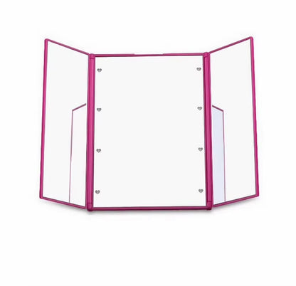 Portable LED vanity mirror – pocket-sized, foldable, and ideal for on-the-go makeup. 