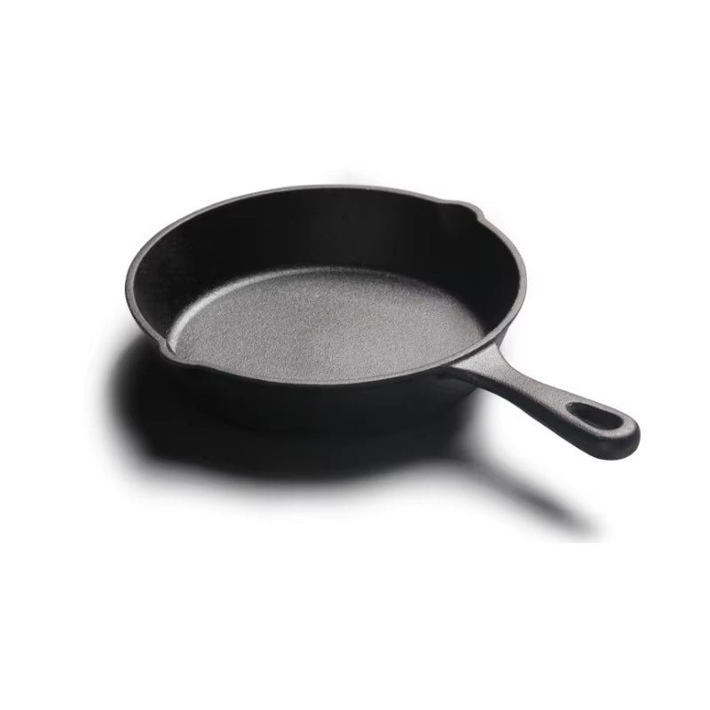Preseasoned Cast Iron Skillets in 14cm, 16cm, 20cm, and 26cm sizes – perfect for frying, searing, and baking. Durable, heat-retentive cookware for all stovetops and ovens. Ready to use out of the box.