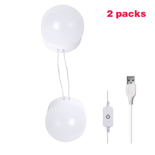 Hollywood-style 10 LED vanity lights – bright white strip for makeup tables and bathroom mirrors.