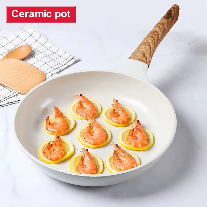 Stylish Korean & Japanese-inspired non-stick frying pan and deep pot. Perfect for breakfast, frying, and everyday cooking. Durable, easy to clean, and heat-efficient.