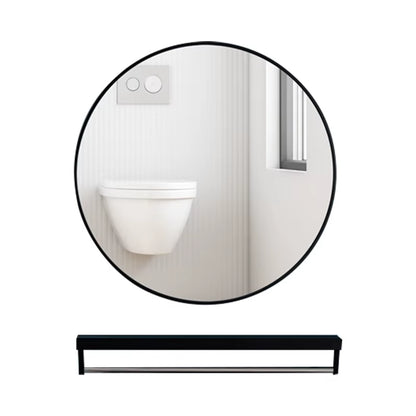40/50/60/70Cm Simple Make up Mirror round Vanity Bathroom Mirror with Shelf Wall-Mounted Free Punch for Women Make up Mirror