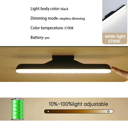 LED Makeup Lamp Light USB Eye Protection Rechargeable Portable Hanging Magnetic Lamp Touch Switch Mirror Light Selfie Light