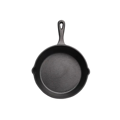 Preseasoned Cast Iron Skillets in 14cm, 16cm, 20cm, and 26cm sizes – perfect for frying, searing, and baking. Durable, heat-retentive cookware for all stovetops and ovens. Ready to use out of the box.