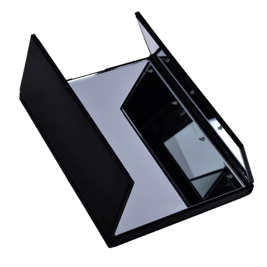 Portable LED vanity mirror – pocket-sized, foldable, and ideal for on-the-go makeup. 