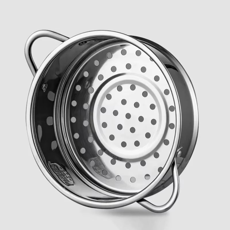 Premium Stainless Steel Double Ear Food Steamer - Perfect for Fish, Stuffed Buns, and More!