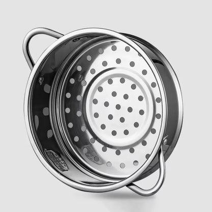 Premium Stainless Steel Double Ear Food Steamer - Perfect for Fish, Stuffed Buns, and More!