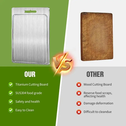 Stainless Steel Cutting Board Double Sided Metal Cutting Board Cutting Board Pastry Board Cutting Board Kitchen Cooking Supplies